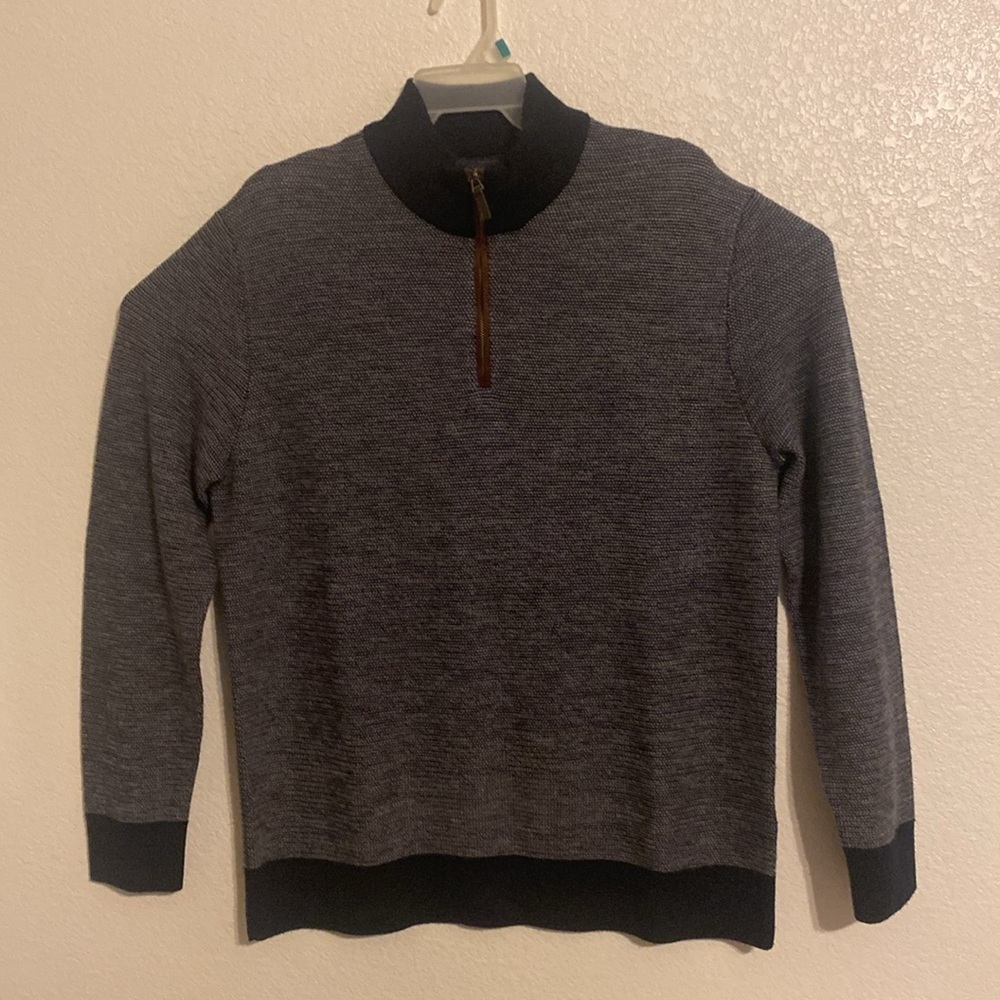 UNTUCKit Men's Charcoal Zip-Up Sweater